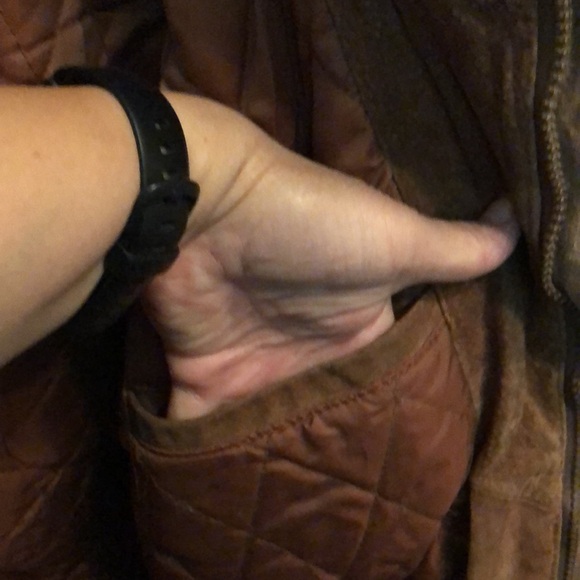 Vintage Men’s brown Suede Bomber Jacket - Distressed Size 42R Porsha by Winer - Picture 15 of 17